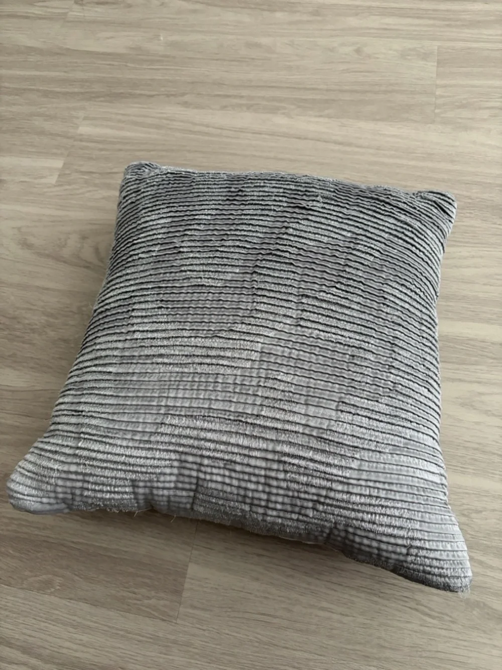 Gray and Silver Decorative Pillow